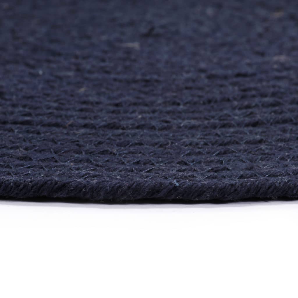 Berkfield Placemats 4 pcs Plain Navy Blue 38 cm Round Cotton