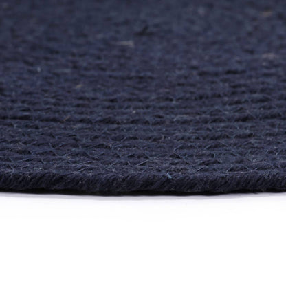 Berkfield Placemats 4 pcs Plain Navy Blue 38 cm Round Cotton