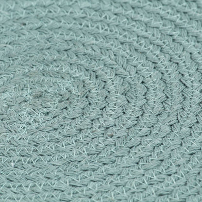 Berkfield Placemats 4 pcs Plain Green 38 cm Round Cotton