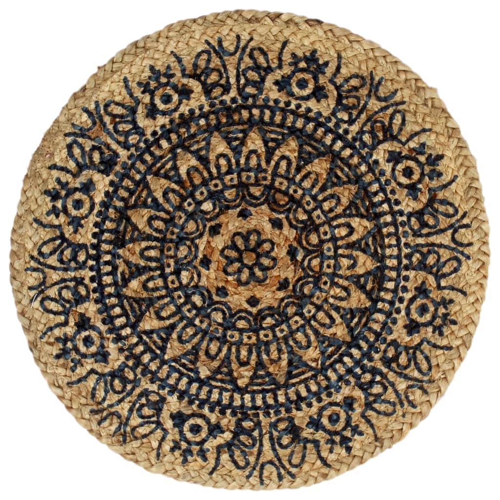 Berkfield Placemats 6 pcs Dark Blue 38 cm Round Jute