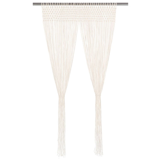 Berkfield Macrame Curtain 140x240 cm Cotton