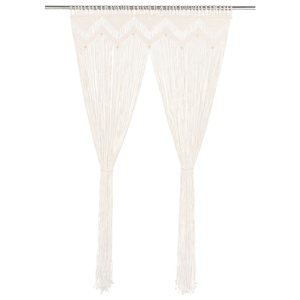 Berkfield Macrame Curtain 140x240 cm Cotton