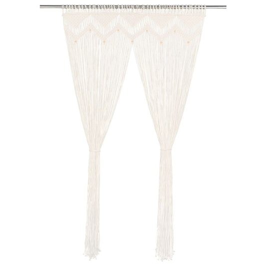 Berkfield Macrame Curtain 140x240 cm Cotton