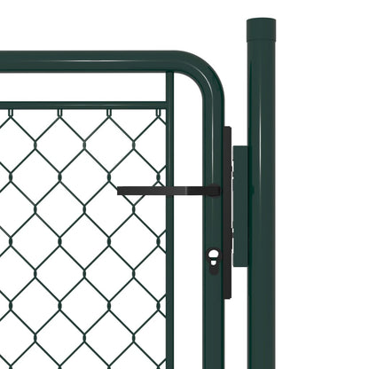 Berkfield Garden Gate Steel 100x75 cm Green