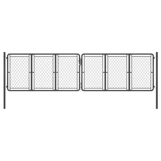 Berkfield Garden Gate Steel 400x125 cm Anthracite