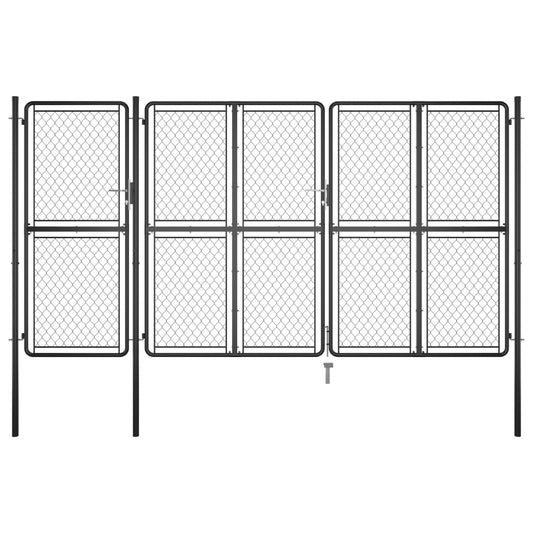 Berkfield Garden Gate Steel 175x395 cm Anthracite