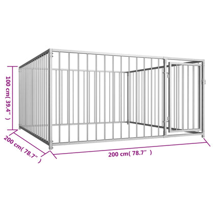 Berkfield Outdoor Dog Kennel 200x200x100 cm