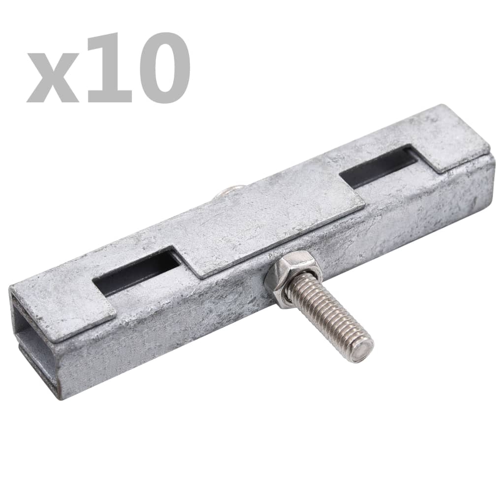 Berkfield Garden U Mat Connector 10 Sets Silver
