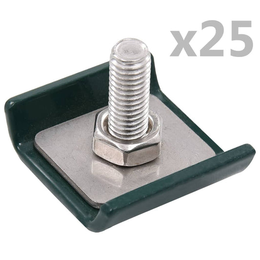 Berkfield Grid Mat Connector 25 Sets Green