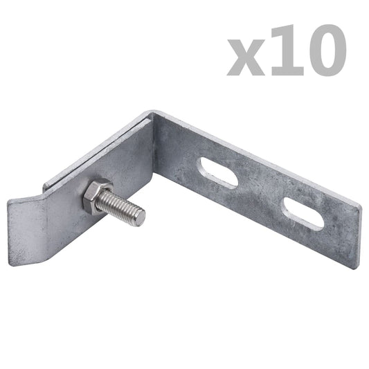 Berkfield Wall Corner Connector 10 Sets Silver