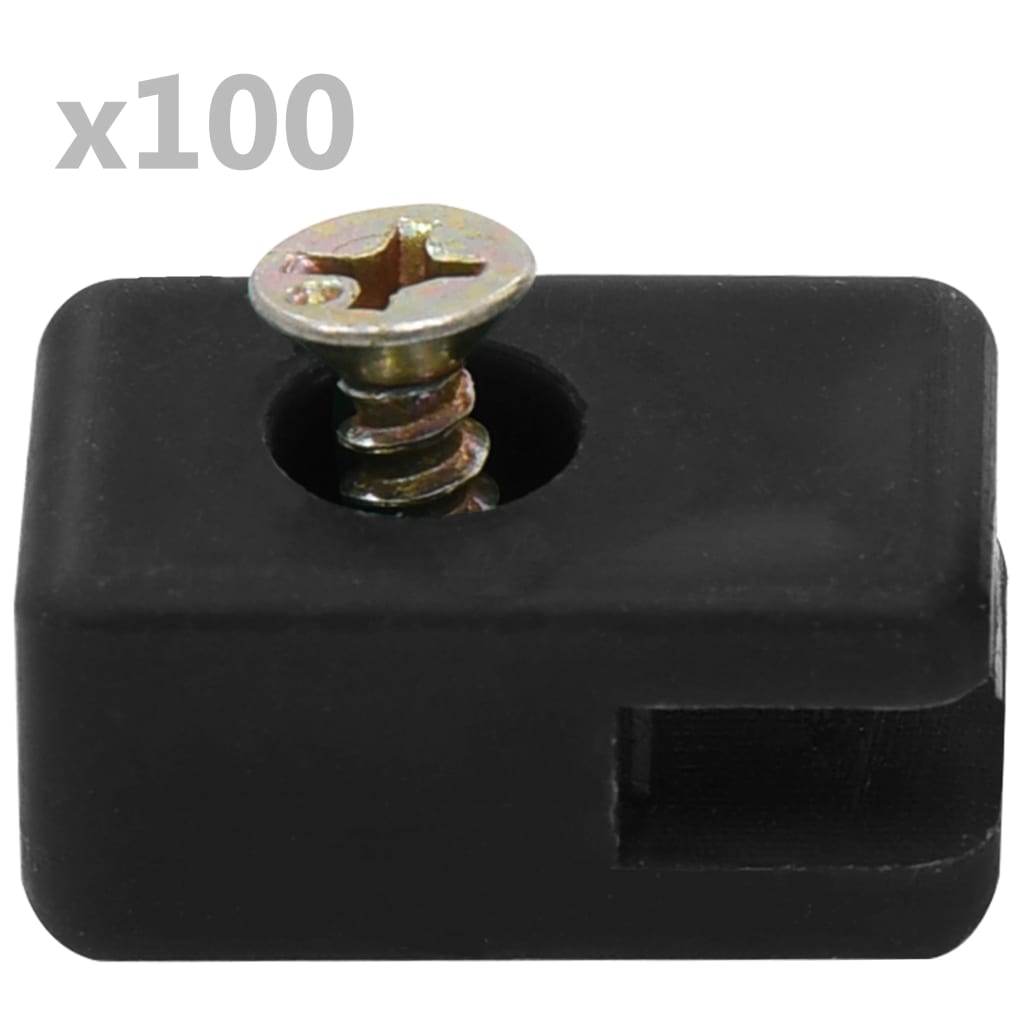 Berkfield Garden Fence Wire Holder with Screw 100 Sets Anthracite