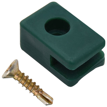 Berkfield Garden Fence Wire Holder with Screw 100 Sets Green