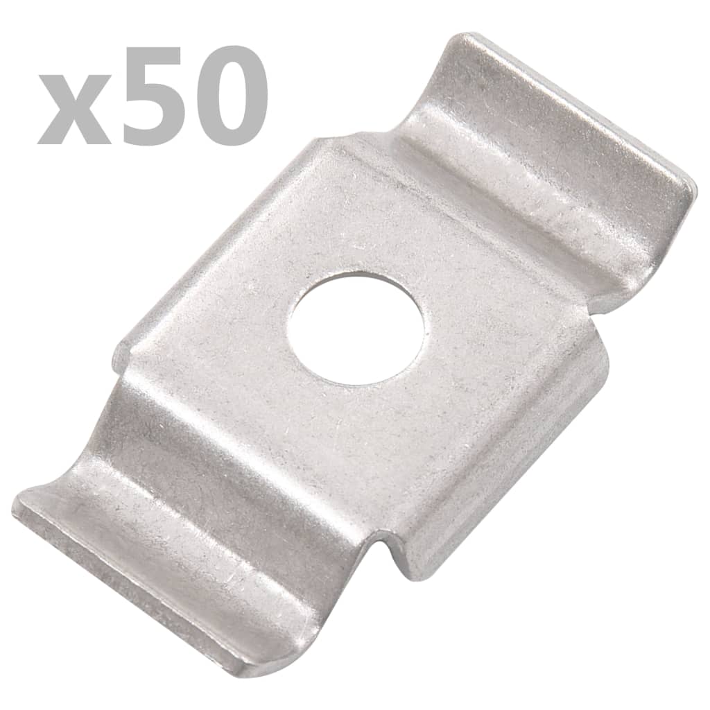 Berkfield Butterfly Fence Clips 50 pcs Stainless Steel