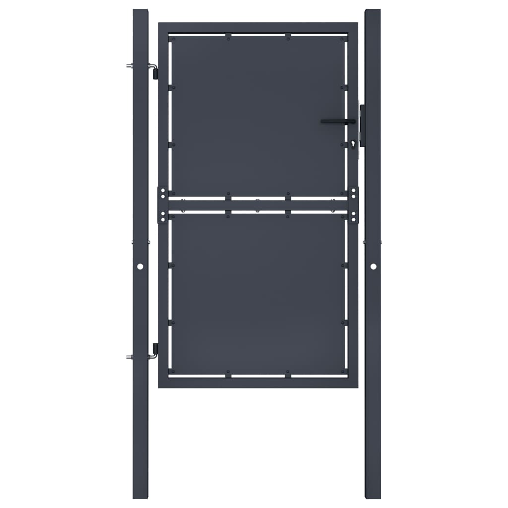 Berkfield Garden Gate Steel 100x125 cm Anthracite