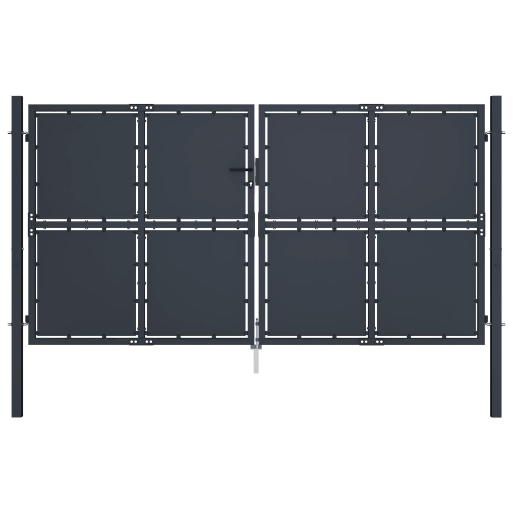 Berkfield Garden Gate Steel 300x200 cm Anthracite