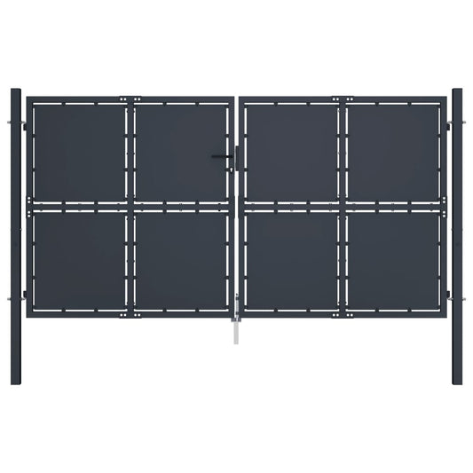 Berkfield Garden Gate Steel 300x200 cm Anthracite