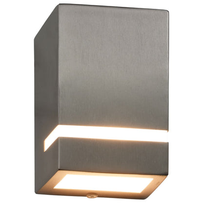 Berkfield Outdoor Wall Lights 2 pcs 35 W Silver Rectangular