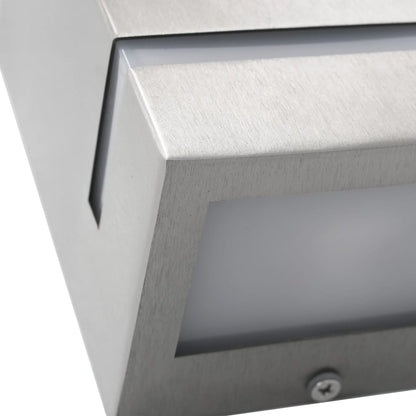 Berkfield Outdoor Wall Lights 2 pcs 35 W Silver Rectangular