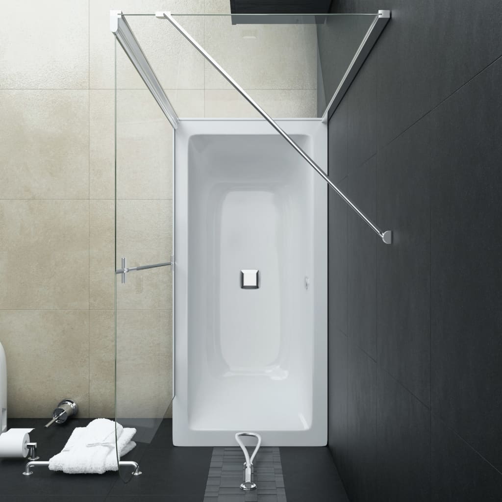 Berkfield Bi-Folding Shower Enclosure ESG 120x68x130 cm