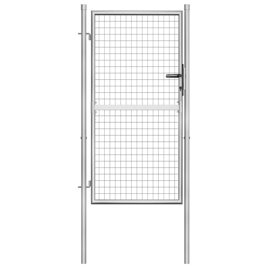 Berkfield Garden Gate Galvanised Steel 105x200 cm Silver