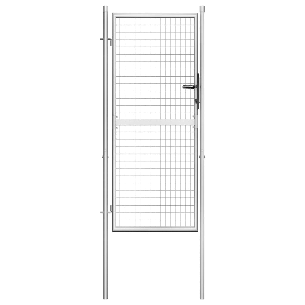 Berkfield Garden Gate Galvanised Steel 105x225 cm Silver
