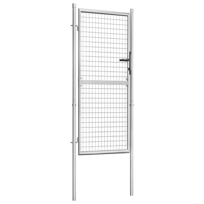 Berkfield Garden Gate Galvanised Steel 105x225 cm Silver