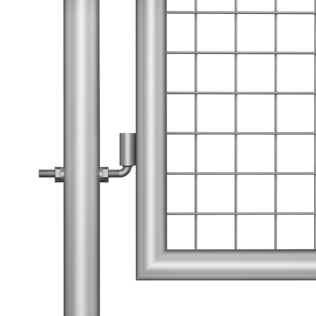 Berkfield Garden Gate Galvanised Steel 105x225 cm Silver