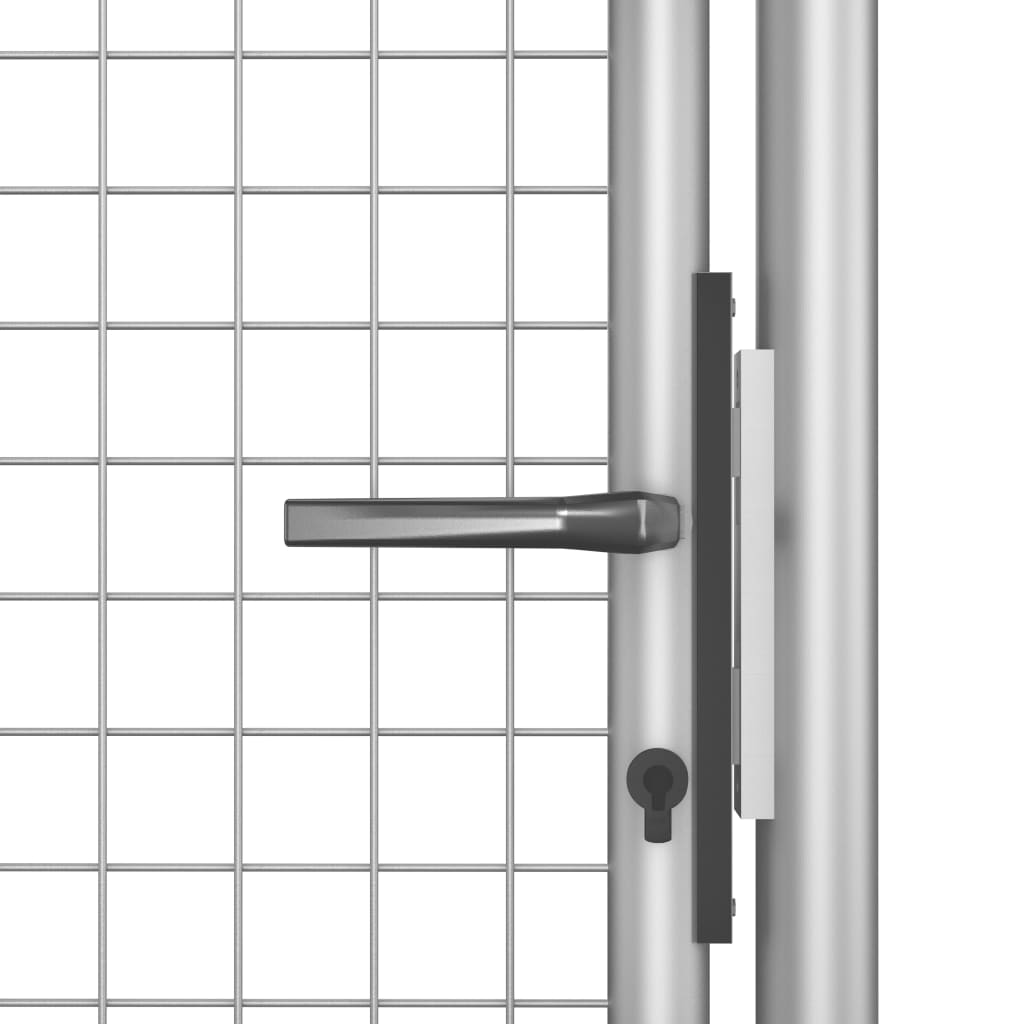 Berkfield Garden Gate Galvanised Steel 105x225 cm Silver