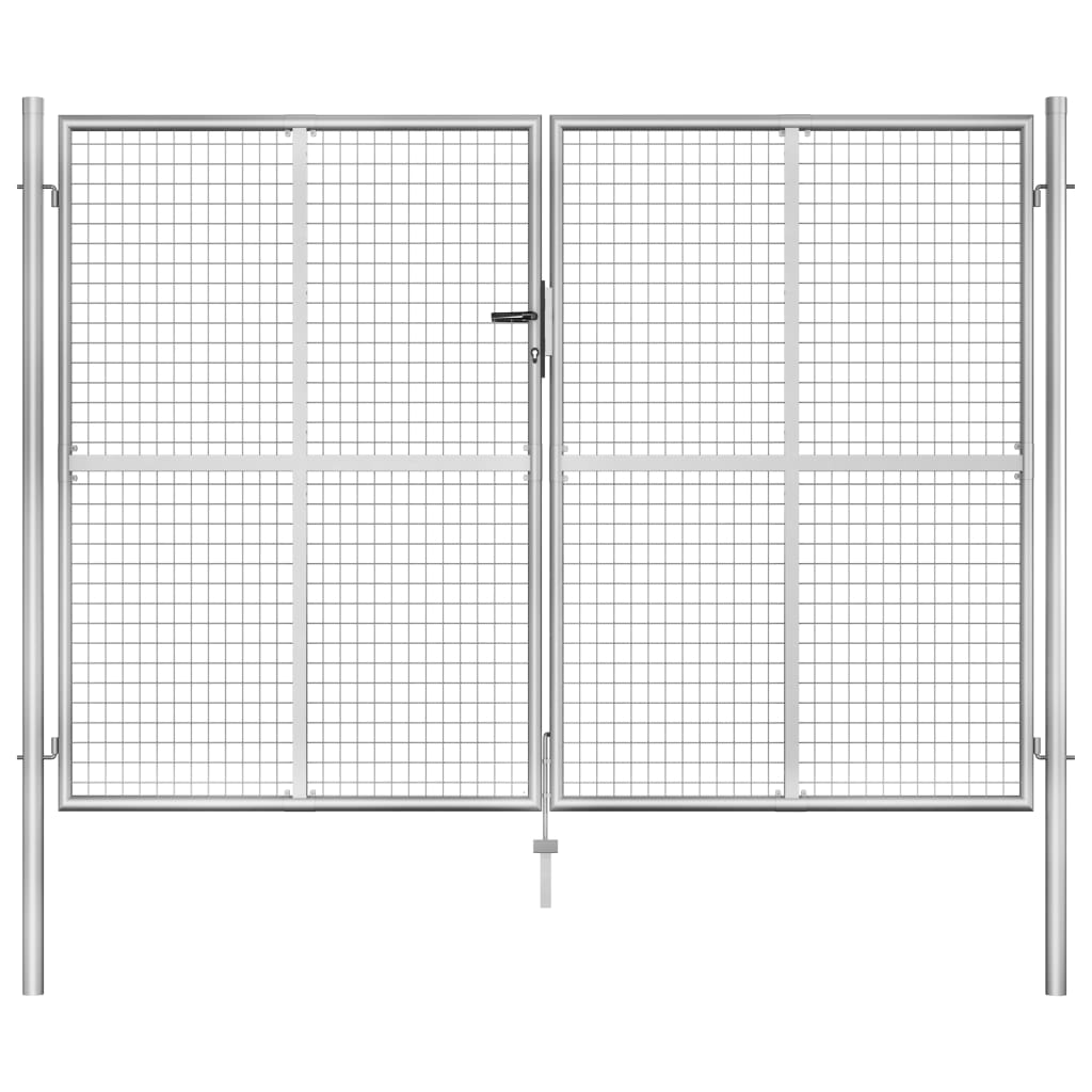 Berkfield Garden Gate Galvanised Steel 306x225 cm Silver
