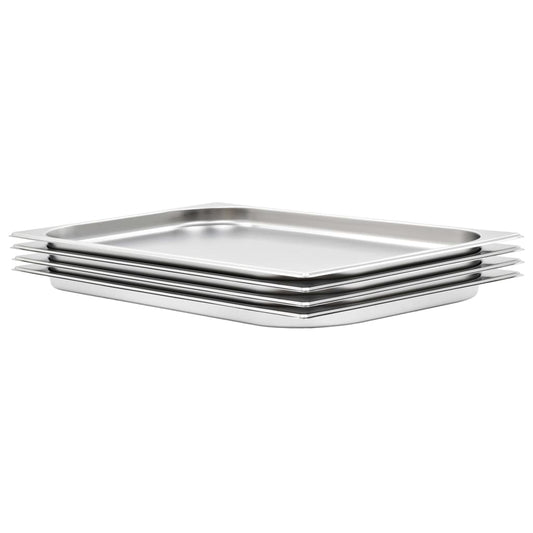 Berkfield Gastronorm Containers 4 pcs GN 1/1 20 mm Stainless Steel