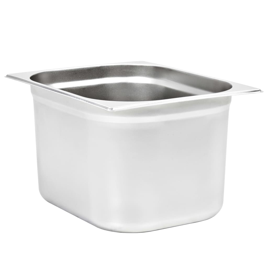 Berkfield Gastronorm Containers 2 pcs GN 1/2 200 mm Stainless Steel