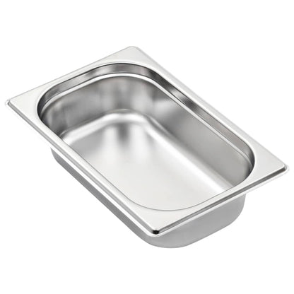 Berkfield Gastronorm Containers 8 pcs GN 1/4 65 mm Stainless Steel
