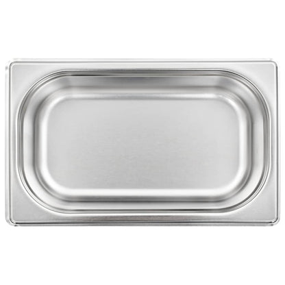 Berkfield Gastronorm Containers 8 pcs GN 1/4 65 mm Stainless Steel