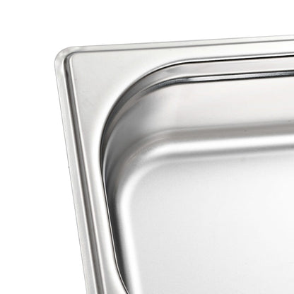 Berkfield Gastronorm Containers 8 pcs GN 1/4 65 mm Stainless Steel