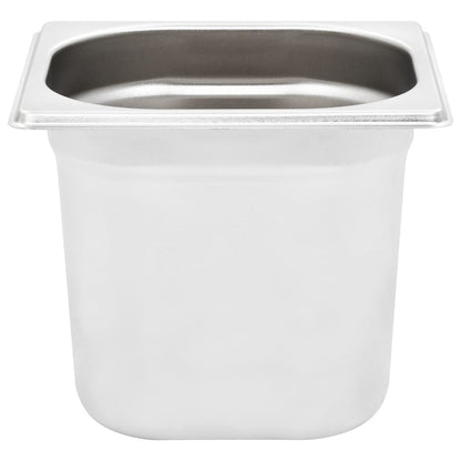Berkfield Gastronorm Containers 8 pcs GN 1/6 150 mm Stainless Steel