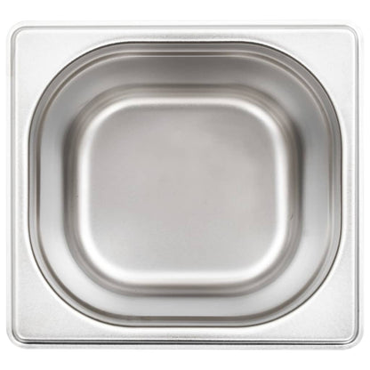 Berkfield Gastronorm Containers 8 pcs GN 1/6 150 mm Stainless Steel
