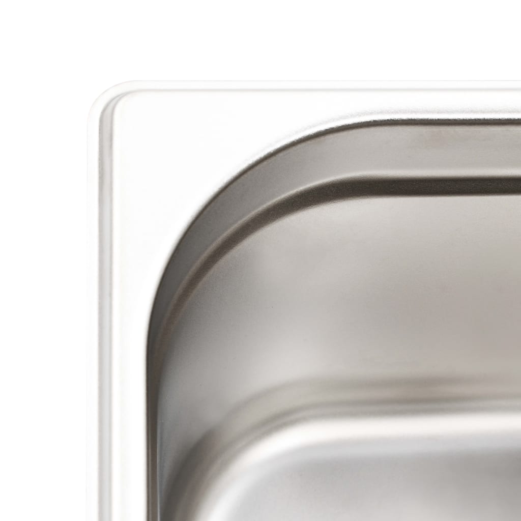 Berkfield Gastronorm Containers 8 pcs GN 1/6 150 mm Stainless Steel