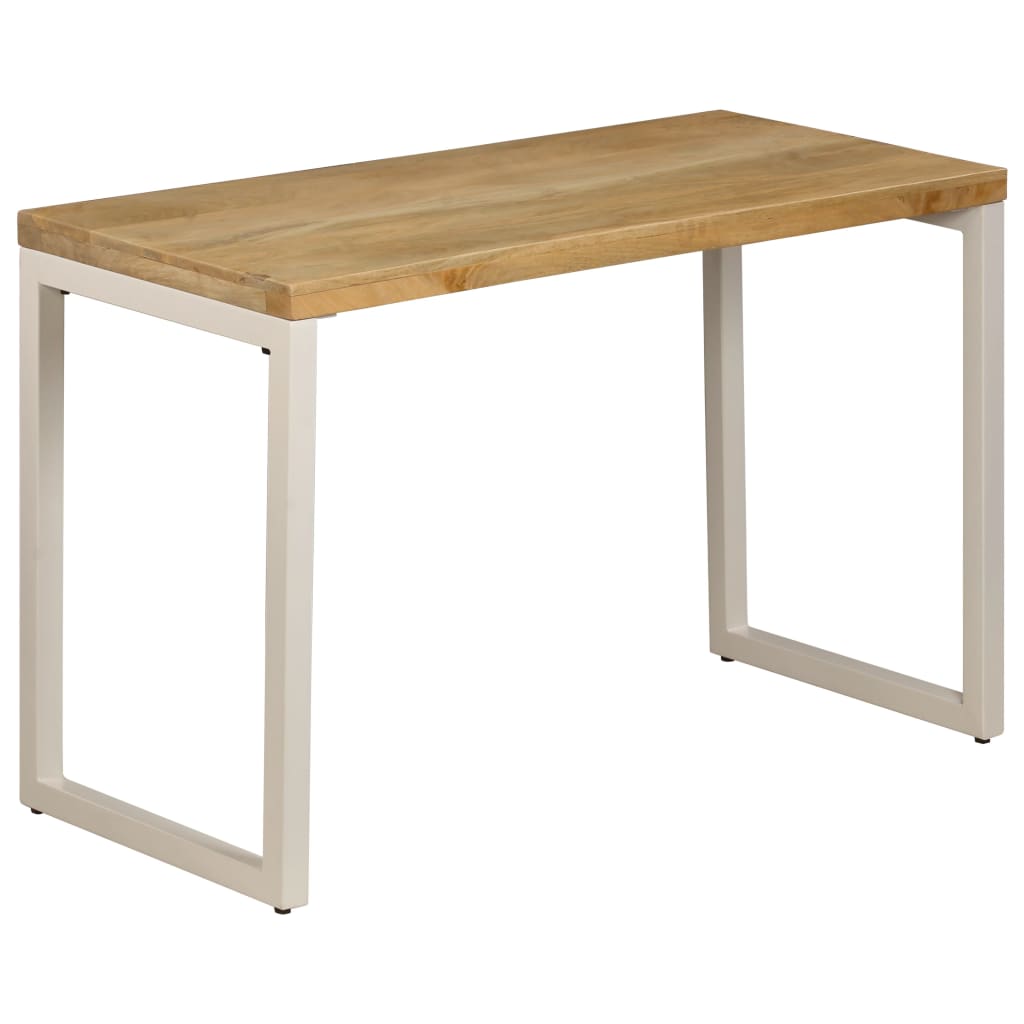 Berkfield Dining Table 115x55x76 cm Solid Mango Wood and Steel