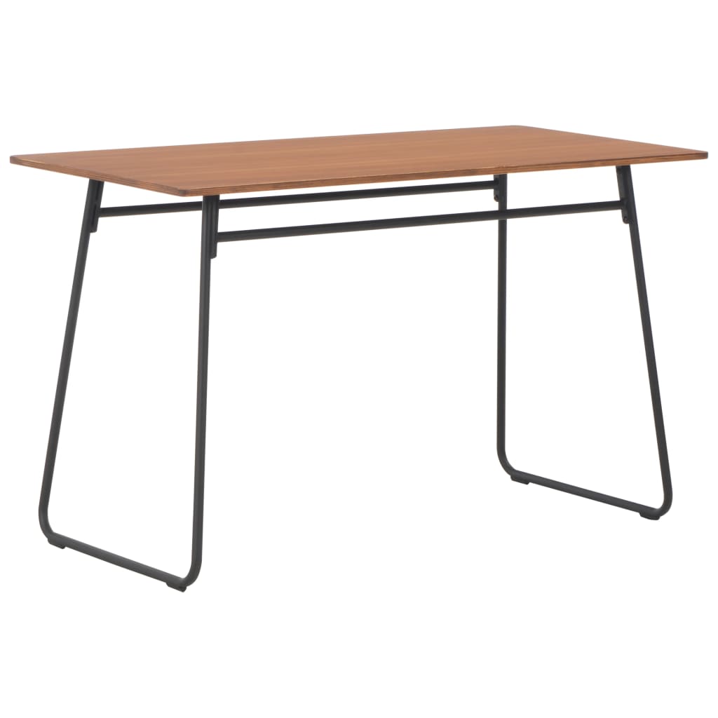 Berkfield Dining Table Brown 120x60x73 cm Solid Plywood Steel