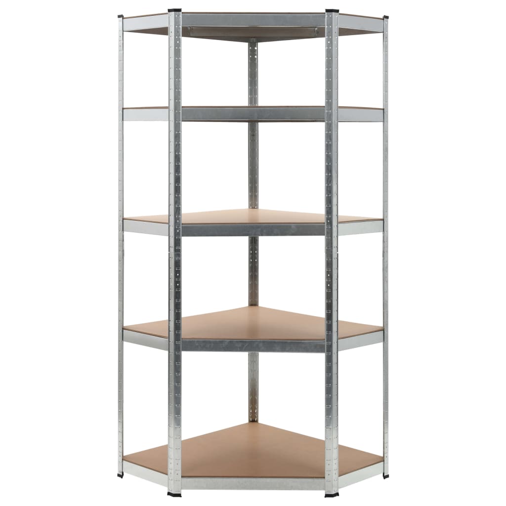 Berkfield Storage Shelf Silver 75x75x180 cm Steel and MDF