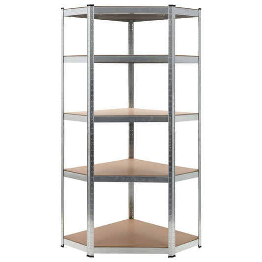 Berkfield Storage Shelf Silver 75x75x180 cm Steel and MDF
