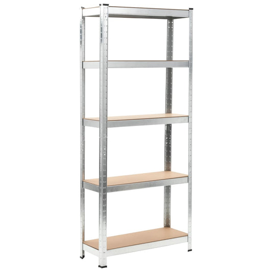 Berkfield Storage Shelf Silver 75x30x172 cm Steel and MDF