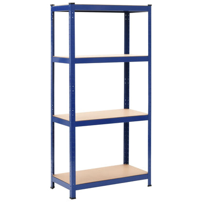 Berkfield Storage Shelves 2 pcs Blue 80x40x160 cm Steel and MDF