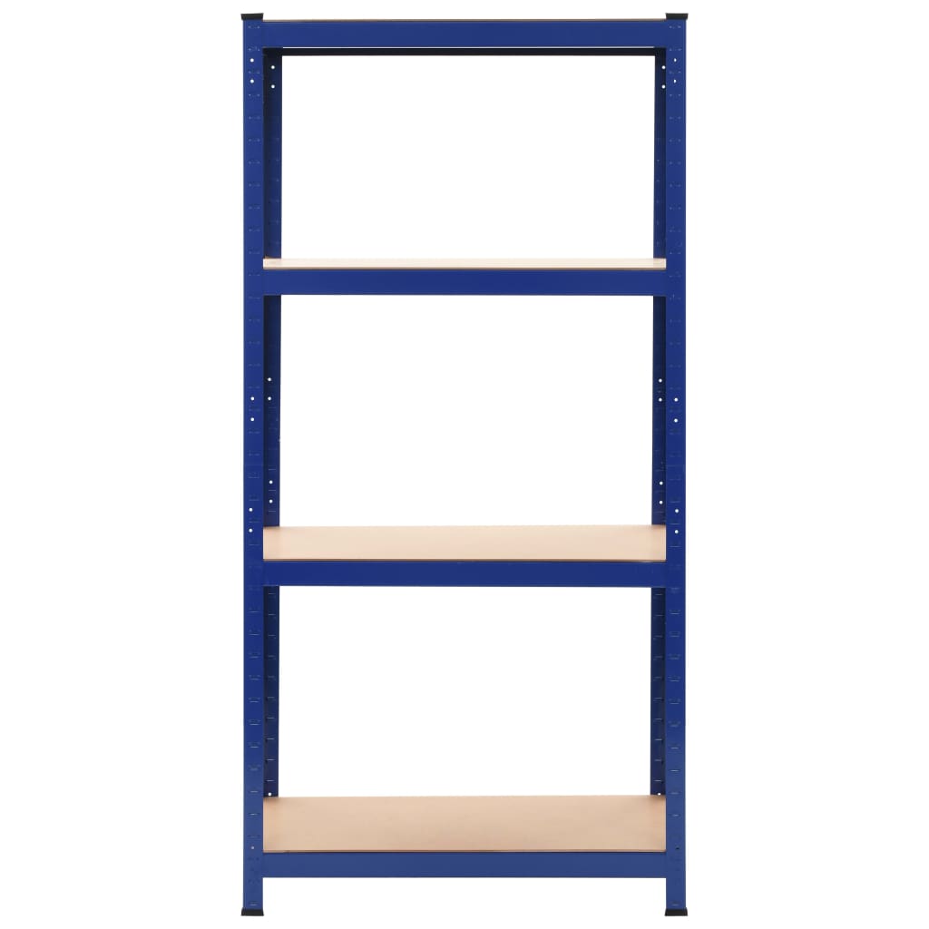 Berkfield Storage Shelves 2 pcs Blue 80x40x160 cm Steel and MDF
