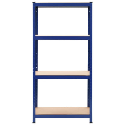 Berkfield Storage Shelves 2 pcs Blue 80x40x160 cm Steel and MDF