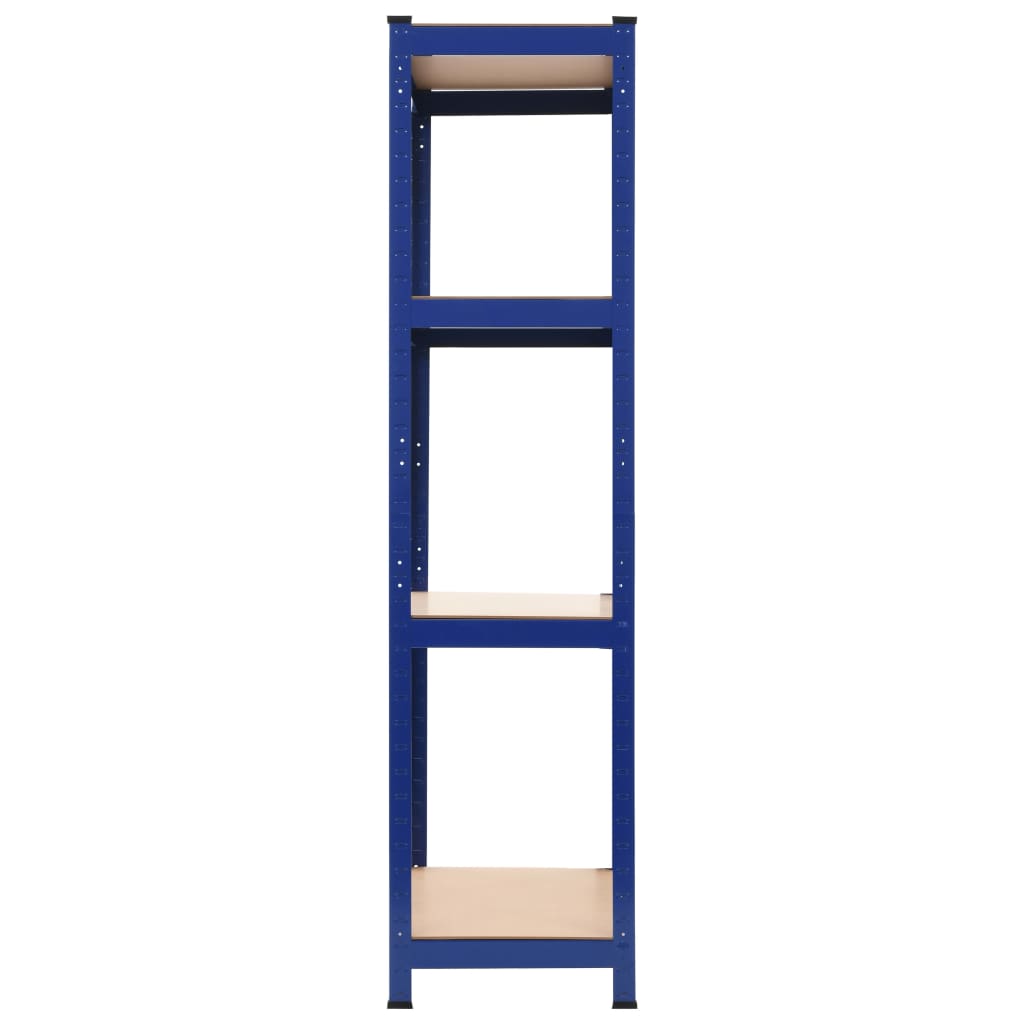 Berkfield Storage Shelves 2 pcs Blue 80x40x160 cm Steel and MDF