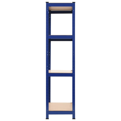 Berkfield Storage Shelves 2 pcs Blue 80x40x160 cm Steel and MDF