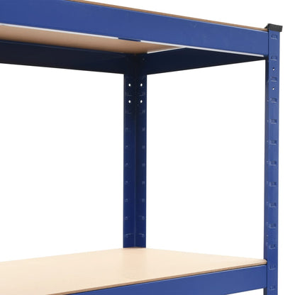 Berkfield Storage Shelves 2 pcs Blue 80x40x160 cm Steel and MDF