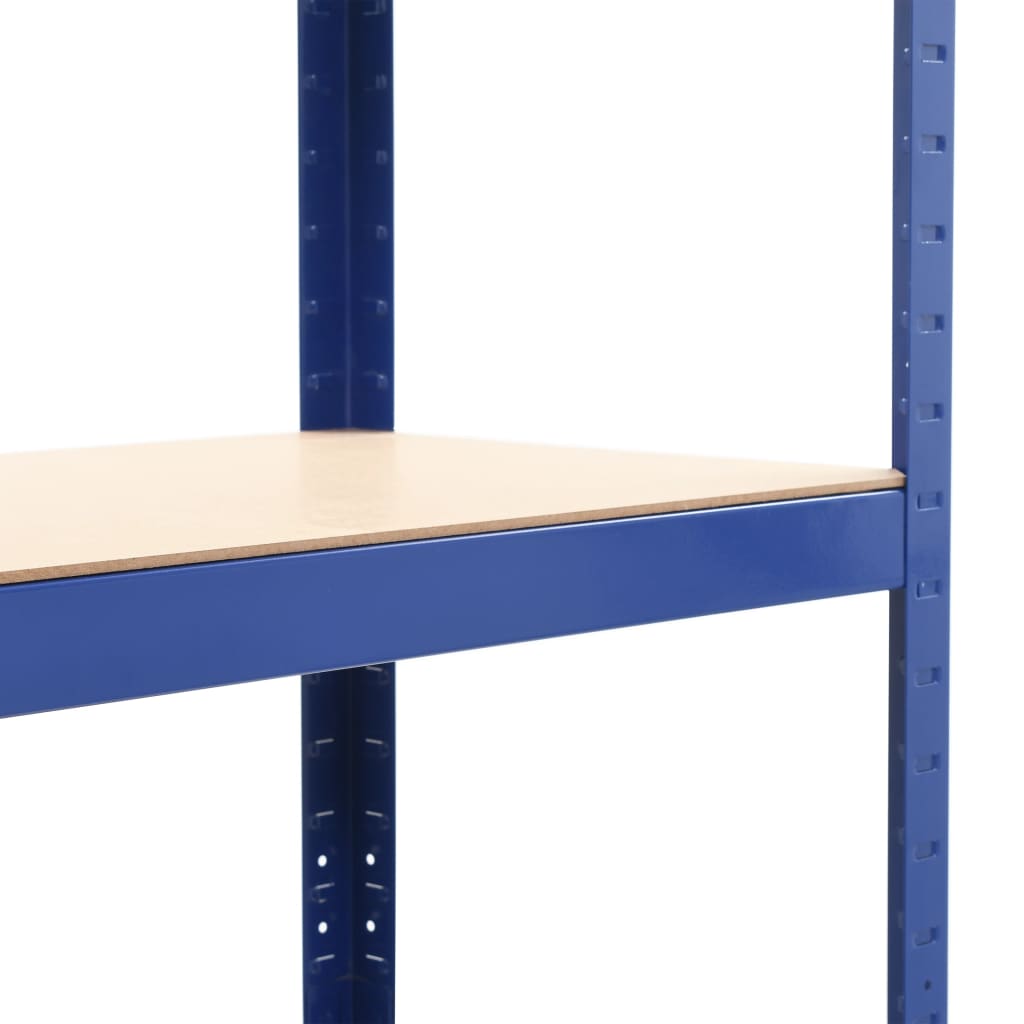 Berkfield Storage Shelves 2 pcs Blue 80x40x160 cm Steel and MDF