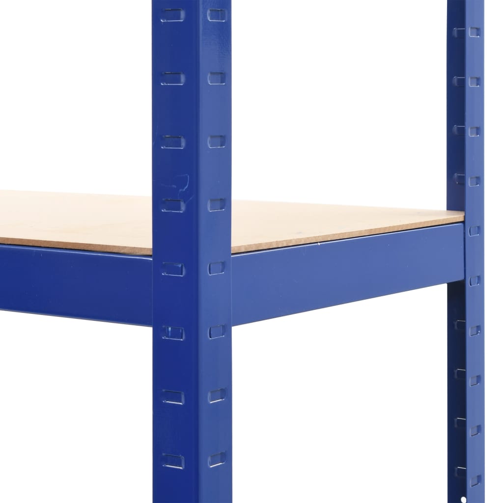 Berkfield Storage Shelves 2 pcs Blue 80x40x160 cm Steel and MDF